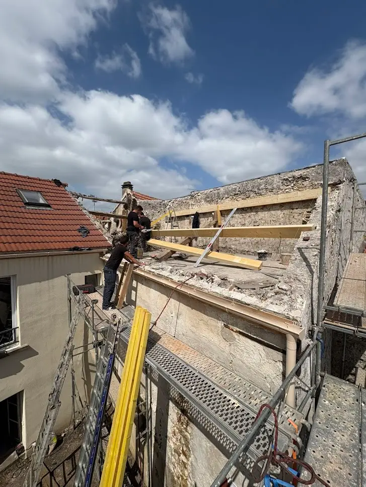 Couvreur Serris - Chantier de charpente