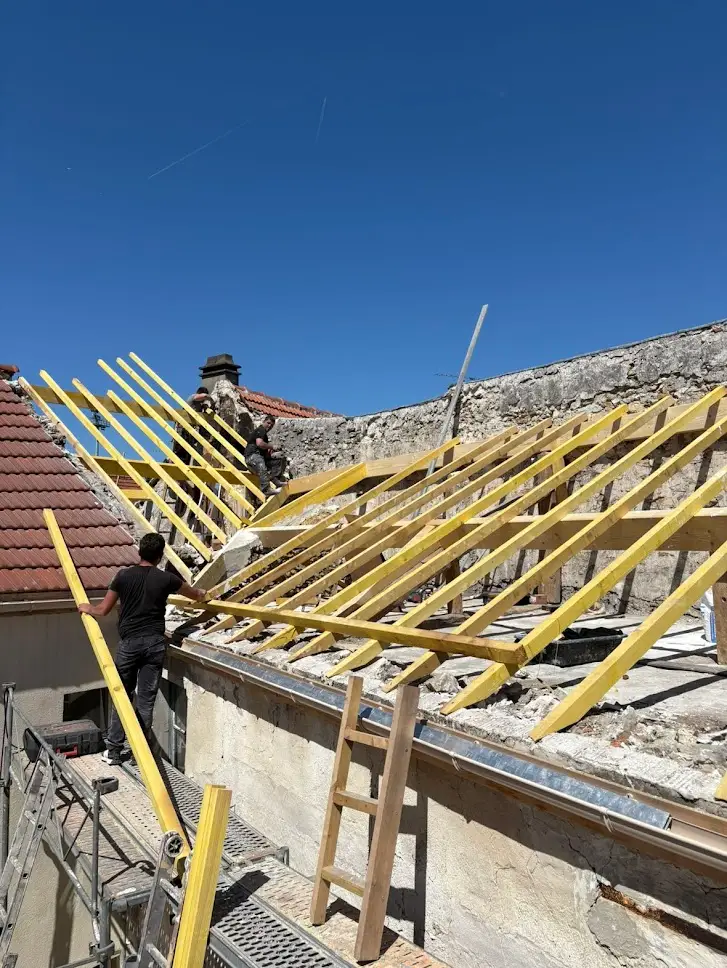 Couvreur Serris - Chantier de charpente